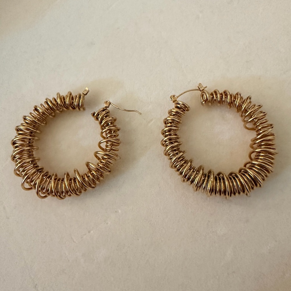 Chic KHOI vintage Spiral Gold Hoop Earrings